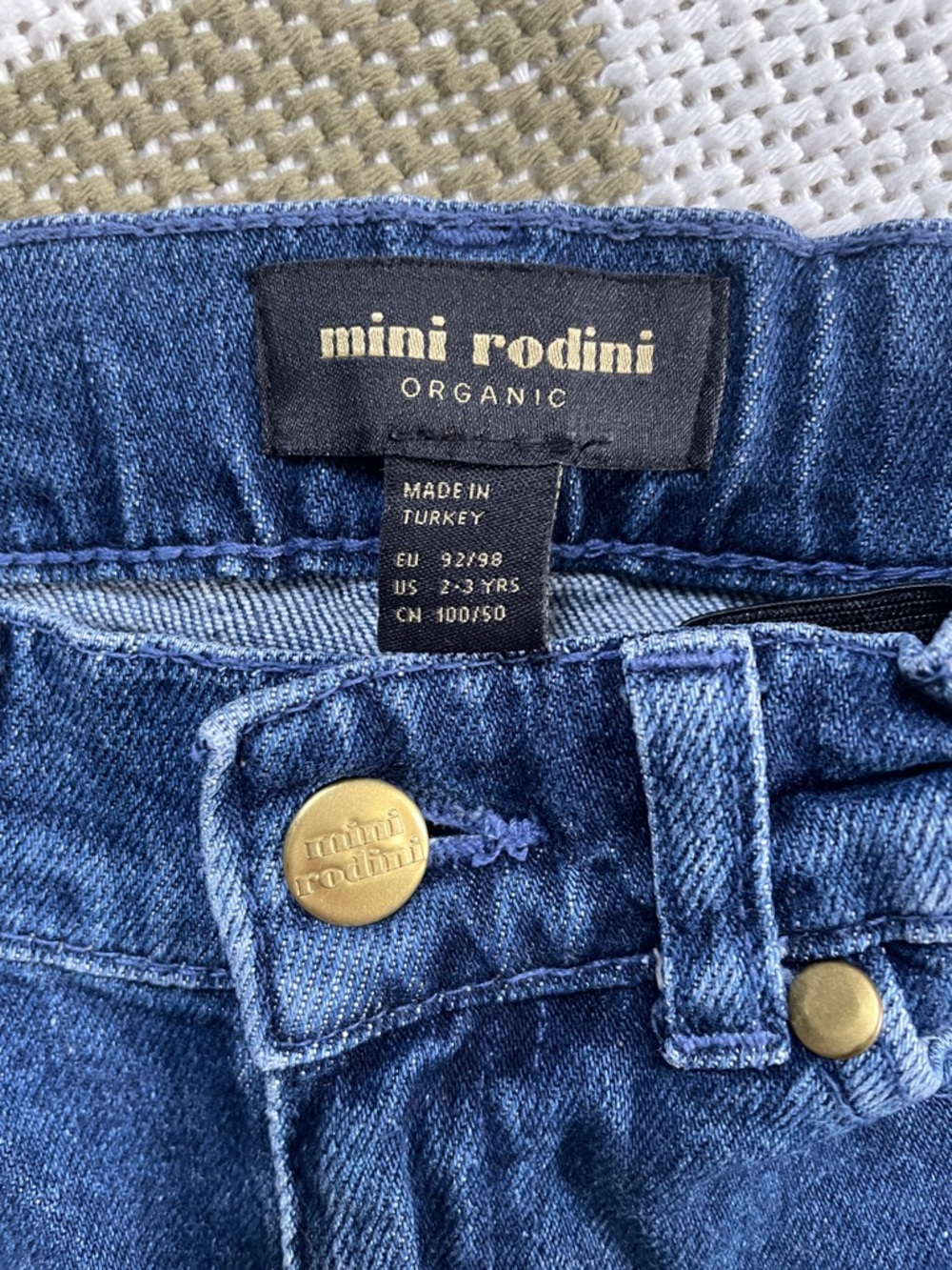 Mini Rodini Kids Jeans with Embroidered Pockets - Picture 2 of 4